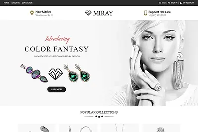 Jewelry and fashion e-commerce website layout preview